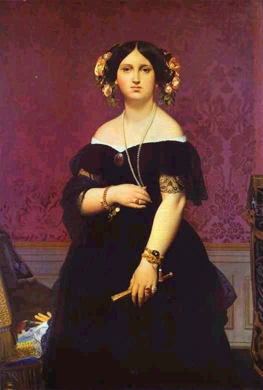 Jean Auguste Dominique Ingres Portrait of Madame Moitessier Standing
